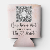 Verloofde Venmo QR code Koop de Bruid een drankje Blikjeskoeler (Achterkant)