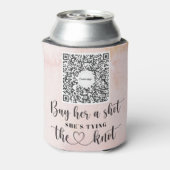 Verloofde Venmo QR code Koop de Bruid een drankje Blikjeskoeler (Blikje Achterkant)