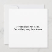 verloofde verjaardag Kaart (Achterkant)