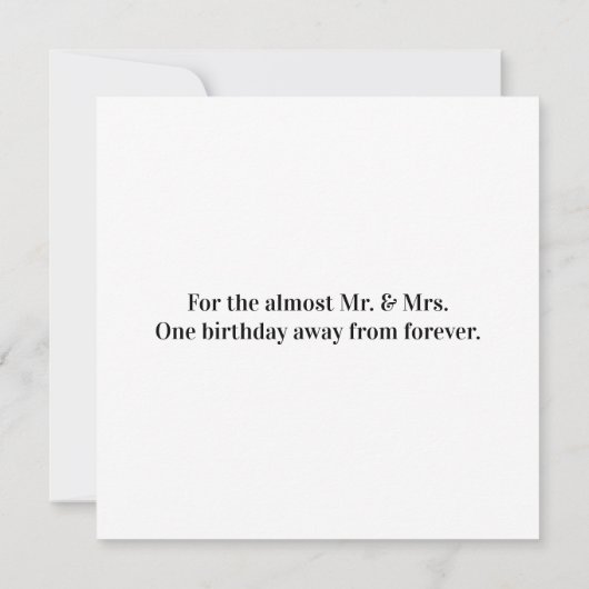 verloofde verjaardag Kaart (Achterkant)