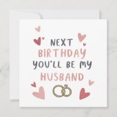 verloofde verjaardag Kaart (Voorkant)