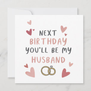 verloofde verjaardag Kaart