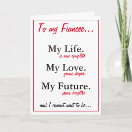 Verloofde verjaardagskaart.love.from man to be kaa kaart