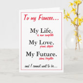 Verloofde verjaardagskaart.love.from man to be kaa kaart (Gele Bloem)