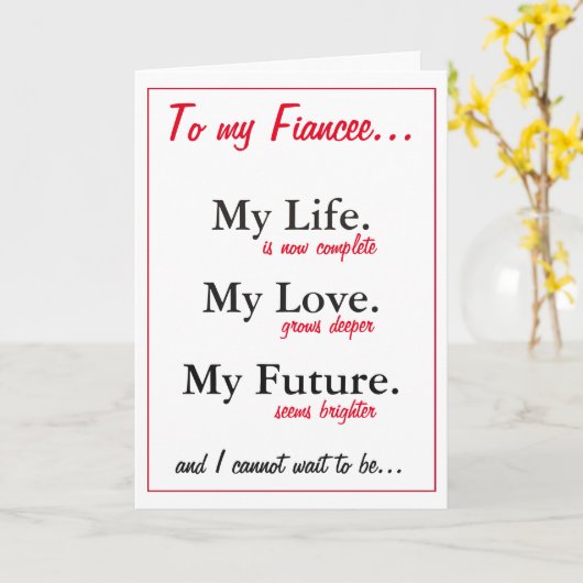 Verloofde verjaardagskaart.love.from man to be kaa kaart (Gele Bloem)