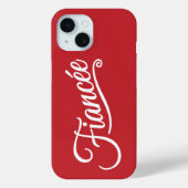 Verloofde wit op rood Case-Mate iPhone case (Achterkant)