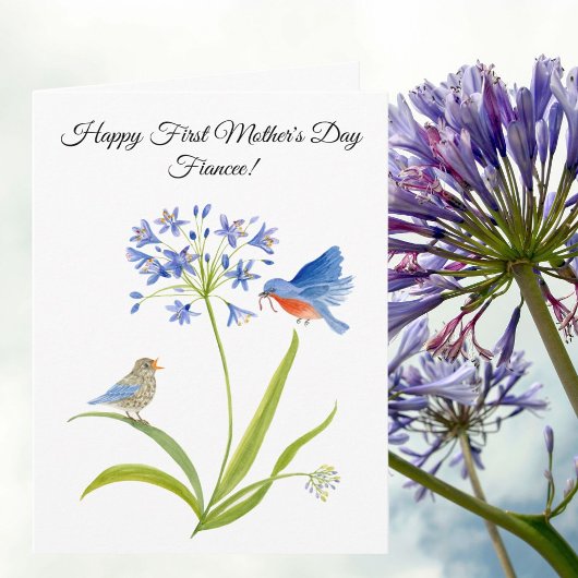 Verloofdes Eerste Moederdag Bluebird Kaart