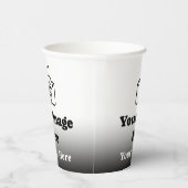 Verloop Aangepaste tekst en afbeelding  Papieren Bekers (Rechts)