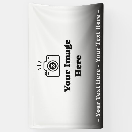 Verloop Aangepaste tekst en afbeelding Spandoek (Verticaal)
