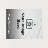 Verloop Aangepaste tekst en afbeelding Wandkleed (Voorkant (horizontaal))