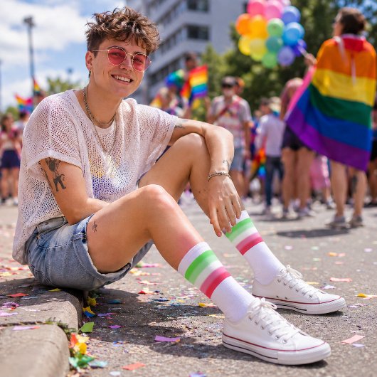 Verloop Abrosexuele Pride Vlag Sokken