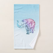 Verloop achtergrond en olifant bad handdoek (Handdoek)