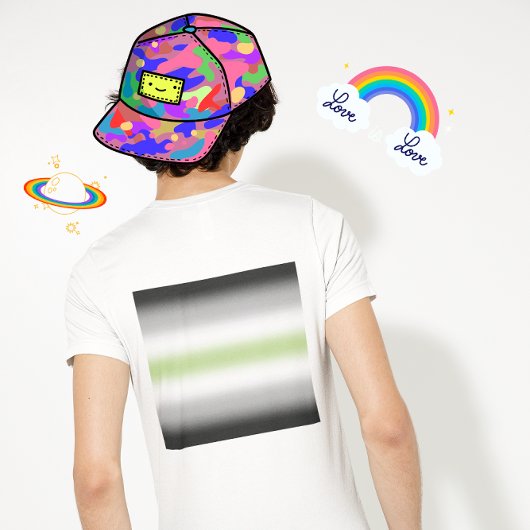 Verloop Agender Pride Vlag met Aangepaste Naam Hoodie