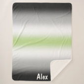 Verloop Agender Pride Vlag met Aangepaste Naam Sherpa Deken (Voorkant)