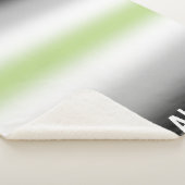 Verloop Agender Pride Vlag met Aangepaste Naam Sherpa Deken (3/4)