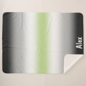 Verloop Agender Pride Vlag met Aangepaste Naam Sherpa Deken (Voorkant (horizontaal))