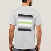 Verloop Agender Pride Vlag met Aangepaste Naam T-shirt (Achterkant)