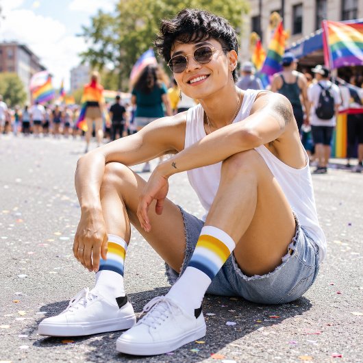 Verloop AroAce Pride-vlag Sokken