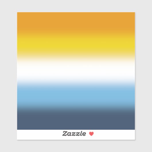 Verloop AroAce Pridevlag – Kleurrijke AroAce vlag Sticker (Vel)