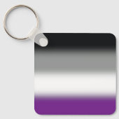 Verloop Aseksuele Pride Vlag - Kleurrijke ACE Vlag Sleutelhanger (Voorkant)