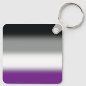 Verloop Aseksuele Pride Vlag - Kleurrijke ACE Vlag Sleutelhanger (Achterkant)