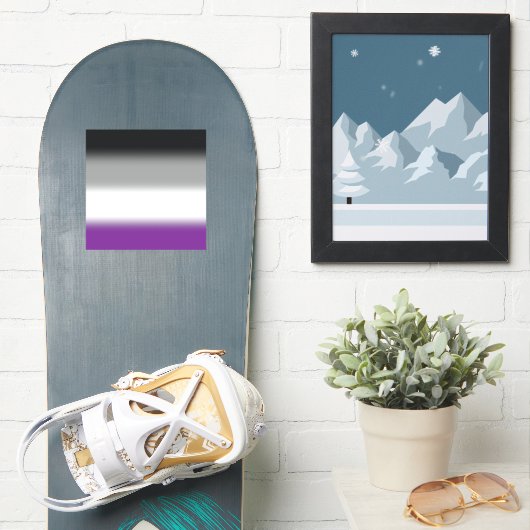 Verloop Aseksuele Pride Vlag - Kleurrijke ACE Vlag Sticker (Snowboard)