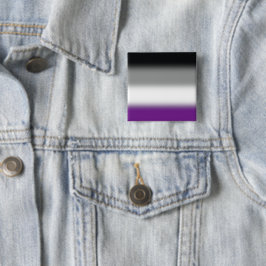 Verloop Aseksuele Pride Vlag - Kleurrijke ACE Vlag Vierkante Button 5,1 Cm