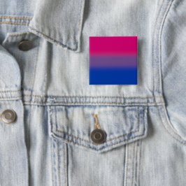 Verloop Biseksuele Pride Vlag – Kleurrijke Bi Vlag Vierkante Button 5,1 Cm