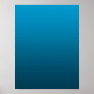 Verloop Blau - diep naar licht Stemming Achtergr Poster