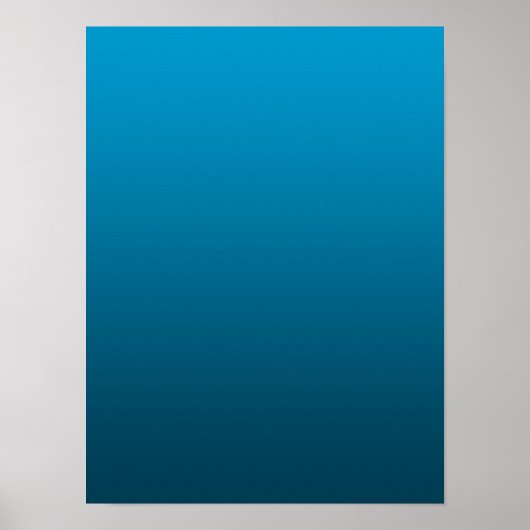 Verloop Blau - diep naar licht | Stemming Achtergr Poster (Voorkant)