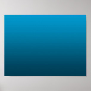 Verloop Blau - diep naar licht Stemming Achtergr Poster