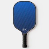 Verloop Blauw Chevron Monogram Pickleball Paddle (Voorkant)