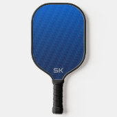 Verloop Blauw Chevron Monogram Pickleball Paddle (Achterkant)