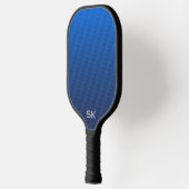 Verloop Blauw Chevron Monogram Pickleball Paddle (Links)