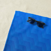 Verloop Blauw Chevron Monogram Strandlaken (In situ)