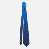 Verloop Blauw Chevron Monogram Stropdas (Achterkant)