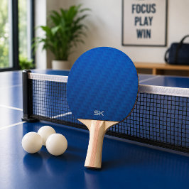 Verloop Blauw Chevron Monogram Tafeltennisbatje