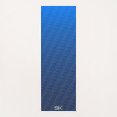 Verloop Blauw Chevron Monogram Yogamat (Voorkant)