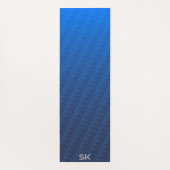 Verloop Blauw Chevron Monogram Yogamat (Achterkant)
