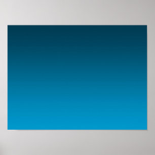 Verloop blauw - licht naar diep Stemming achterg Poster