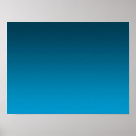 Verloop blauw - licht naar diep | Stemming achterg Poster (Voorkant)