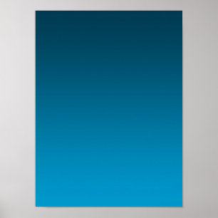 Verloop blauw - licht naar diep   Stemming achterg Poster