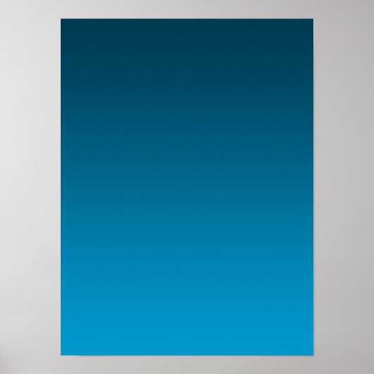 Verloop blauw - licht naar diep | Stemming achterg Poster (Voorkant)