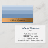 Verloop Blauw met Golden Banner Aangepaste tekst Visitekaartje (Voorkant / Achterkant)