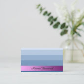 Verloop Blauw met Roze Banner Aangepaste tekst Visitekaartje (Staand voorkant)