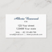 Verloop Blauw met Roze Banner Aangepaste tekst Visitekaartje (Achterkant)