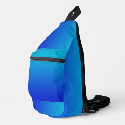 Verloop blauw naar turkoois sling bag (Rechterhoek)