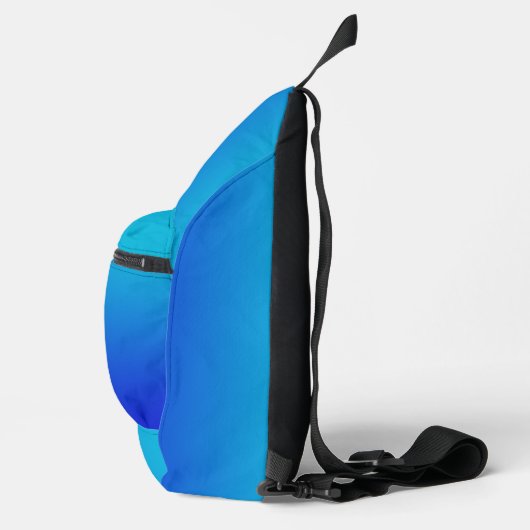 Verloop blauw naar turkoois sling bag (Rechts)