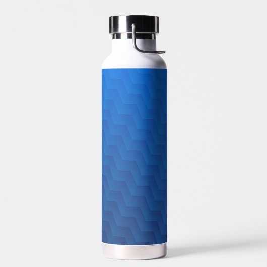 Verloop Blauwe Chevron Monogram Waterfles (Links)