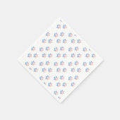 Verloop Blauwe Roze en Gele Pootafdrukken Servetten (Hoek)